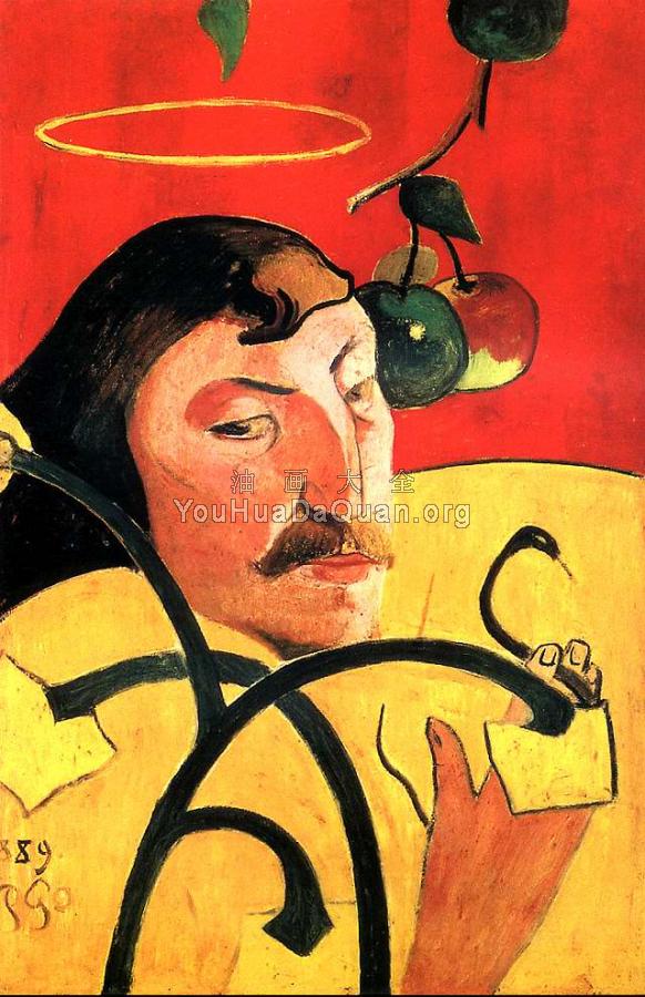 Self-Portrait with Halo - 保罗·高更